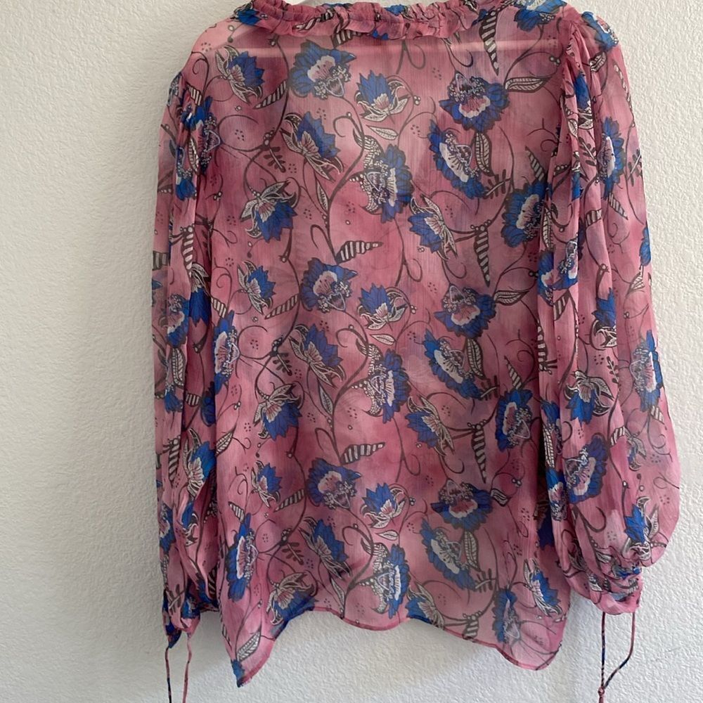 Cleobella Pink Floral Long-Sleeve Blouse - Picture 8 of 8
